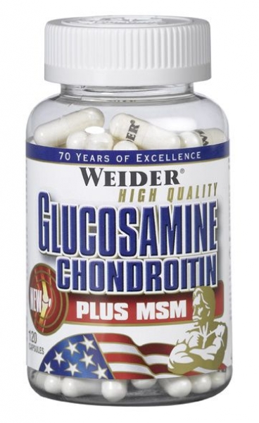 Weider Glucosamine Chondroitin PLUS MSM, 120 Kaps.